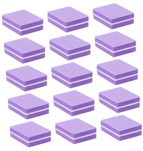 COLLBATH Nagel Schleifblock Schwamm 40 Stück Kleiner Quadratisch Nagelfeilen Nagelreparatur Polierbar Für Natürliche Und Künstliche Nägel Nagelpflege Zubehör
