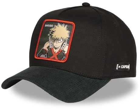 Capslab Kappe für Damen und Herren, Trucker-Kappe My Hero Academia, verstellbar durch Snapback, Schwarz , Einheitsgröße