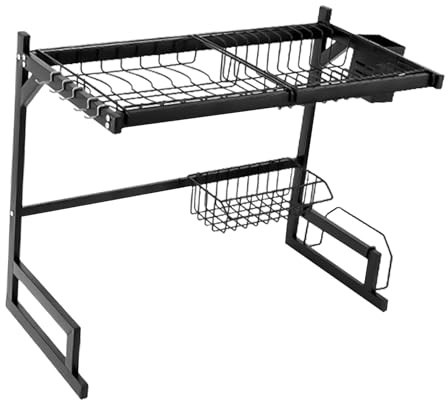 Estante Para Secar Platos Sobre El Fregadero: Estante Organizador De Cubiertos Multifuncional De 2 Tamaños Con Soporte Para Palillos, Organización De Cocina Portátil Para Tablas De Cortar, Tazones, Pl
