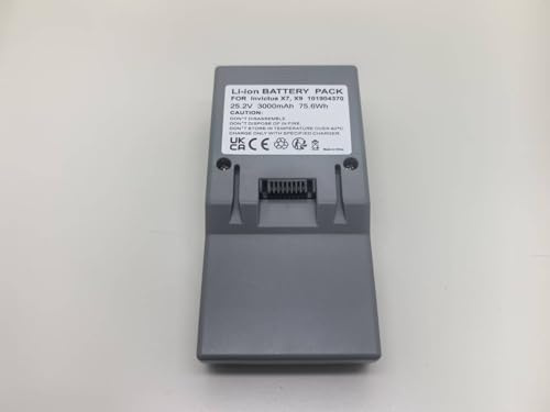 25.2V 3000mAh Li-Ion akku für Genius Invictus X7 X7-01 X9 X9-01 A8 A9 Staubsauger,Ersatz für Modell 101904370, ZB1669-7S1P-01,Für iRobot H1 Staubsauger Akku ABL-E1(grau)