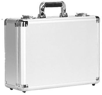 QuxetlRyz Aluminum Briefcase Portable Toolbox Aluminum Suitcase With Lock Electric Tool Box With Sponge Hard Case Flight Household Equipment Storage