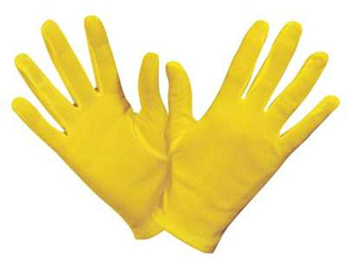 KarnevalTeufel Handschuhe gelb Clownhandschuhe, kurz, Accessoire