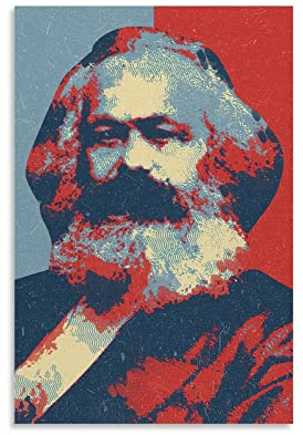 YYKG Vintage Karl Marx Leinwand-Poster, dekoratives Gemälde, Leinwand, Wandkunst, Wohnzimmer, Poster, Schlafzimmer, Gemälde, 30 x 45 cm