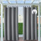 Clothink Outdoor Vorhänge Wasserfest Sonnenschutz Winddicht mit Klettband Oben für Terrasse Garten Balkon Familienhaushalte einfache Montage farbecht haltbar(132x215cm, 1 Stück, Grau)