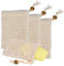 4 Stück Seifensäckchen Sisal Seifenbeutel Bio Seifensack Seifensackerl, Aufschäumen und Trocknen der Seife, Peeling, Massage Seifenkrümelbeutel