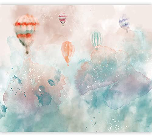 murando - Vlies Fototapete Abstrakt 350x256 cm Vlies Tapeten Wandtapete XXL Moderne Wanddeko Design Wand Dekoration Wohnzimmer Schlafzimmer bunt Himmel Kinderzimmer Ballon Wolken