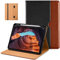 DTTO Hülle für iPad (A16) 11. Generation 11 Zoll 2025, iPad 10. Generation 10,9 Zoll 2022, Premium Leder Business Folio Stand Cover mit Bleistifthalter - Auto Wake/Sleep, Schwarz Braun
