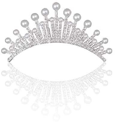 JAWSEU Strass Krone Haarkamm, Kristall Prinzessin Tiara, Kleine Krone Haar Kamm, Haarkämmchen mit Strass, Haarkamm Hochzeit, Haarschmuck Mädchen Glitzer Geburtstagsfeier
