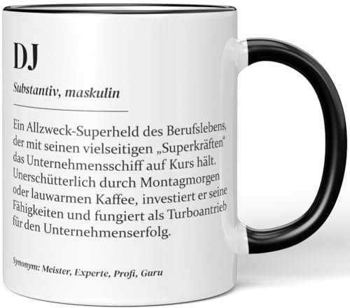 JUNIWORDS Tasse, Definition DJ, Schwarz (7209986)