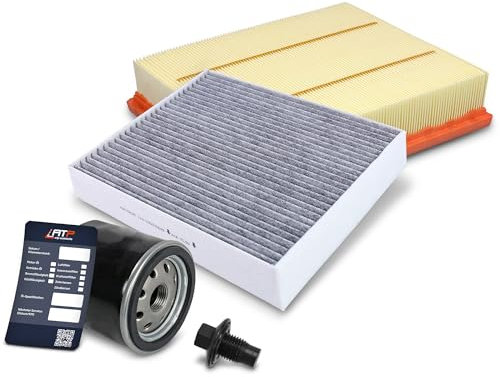 ATEC Germany Inspektionspaket Filterset mit 1x Ölfilter; 1x Innenraumfilter; 1x Luftfilter; 1x Ölwechselanhänger Kompatibel mit FORD GALAXY Mk3 (CK), MONDEO Mk5, S-MAX