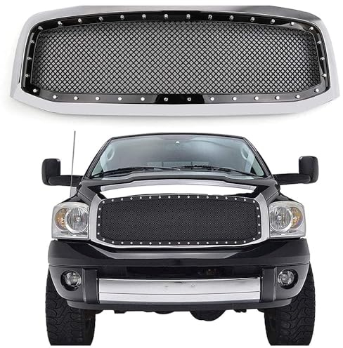 caits Frontgrill,kompatibel mit Dodge RAM 1500/2500/3500 2006 2007 2008,Frontstoßstange Sportgrill Kühlergrill