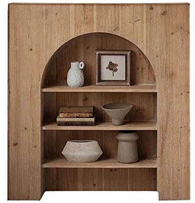 WAOCEO Kaminumrandung Amerikanischer Vintage-Kaminsims, dekoratives Wohnzimmer, elektrischer Kamin, Ofen, Kaminsims, Wand-Organizer, Holzschrank for den Eingangsbereich Dekorative Kaminkonsole