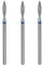 STALEKS PRO set 3 fresas de diamante para cutículas, 2.3x10 mm. Forma de Flama (Grano Medio)