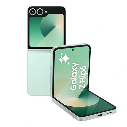 Samsung Galaxy Z Flip6 AI-Smartphone, Simlockfreies Handy ohne Vertrag, 256 GB Speicher, 50-MP-Kamera, Mint, 3 Jahre Herstellergarantie