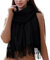 RIIQIICHY Schal Damen Winter Kuschelig – Schals für Damen, Schwarzer Weicher Winterschal mit Fransen, Stola für Abendkleid & Festliche Anlässe