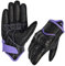 Harssidanzar Damen Vollfinger Ziegenleder Leder Touchscreen Motorradhandschuhe GL016EU,Hellviolett, Größe XS