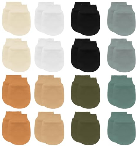 Sdfvsdg 16 Pairs Newborn Baby Cotton Mittens Newborn Mittens No Scratch Gloves Infant Toddler Gloves for Boys Girls 0-6 Month