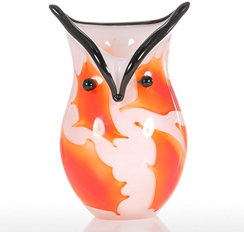 Tooarts Eule Vase Blumenvase Tischvase Dekovase Glasskulptur Dekoration