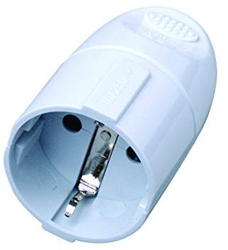 Techly 104691 Presa Standard Tedesca 16A Schuko Bianco