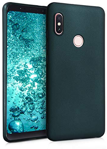kwmobile Case kompatibel mit Xiaomi Redmi Note 5 (Global Version) / Note 5 Pro Hülle - Schutzhülle aus Silikon metallisch schimmernd - Handyhülle Metallic Petrol