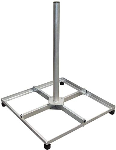 SkyRevolt Balkonständer Stahl 4x30x30 TWD Holland mit Mast Sat Flachdachständer Halterung für Satellitenschüssel