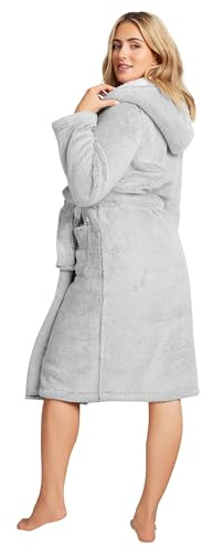 M&Co Contrast Hooded Dressing Gown - Women's