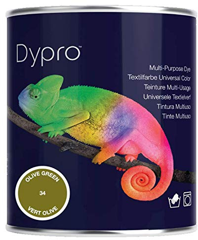 Dypro Mehrzweck-Textilfarbe für Hand und Maschine, 500 g Dose olivgrün
