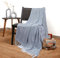 Staubige Blaue Wurfdecke - Weiches und warmes Wohnzimmer Dekorative Würfe für Sofa und Couch - 60 x 50 Zoll