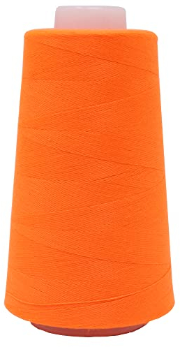 3000 Yard Overlock Nähgarn (ca. 2743.2m) - 40/2 aus 100% Polyester - Overlockgarn - 935 NEON Orange