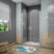 AICA SANITARIOS Mampara de Ducha Puerta Abatible Doble 5mm (76-80) x185cm