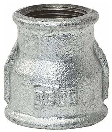 Temperguss-Gewindefitting verzinkt Reduziermuffe, IG x IG 1 1/2 x 3/4 Zoll, Typ 240, DVGW