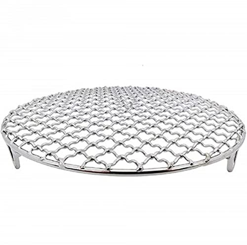 DAZZLEEX Grille de refroidissement ronde 201 en fil inoxydable pour barbecue, barbecue, jardin, camping, pique-nique