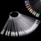 Nail Colour Display Clear Nail Swatch Sticks, Salon Nail Display Tips, Nails Samples Sticks for Nail Art Design Nails Practice | Fan Shape, with Metal Ring, Pack of 50