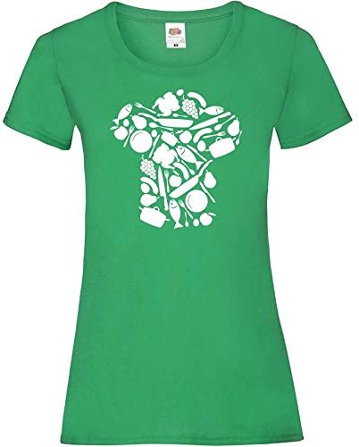 Gorro de cocina para mujer, verde, S