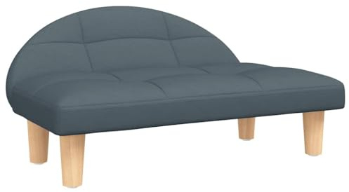 vidaXL Hundebett, Hundekissen mit weicher Polsterung, Hundesofa Hundecouch für kleine Hunde Haustiere, Haustierbett Katzenbett, Dunkelgrau Stoff