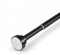 Extendable Shower Curtain Rail 125-220cm,Stainless Steel Shower Curtain Pole Curtain,Tension Rod No Drilling Adjustable Shower Rail Telescopic Shower Pole for Bath,Closet,Wardrobe,Kitchen Black
