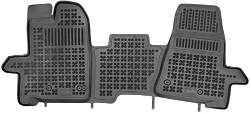 SMK Auto fußmatten gummimatten passt für Ford Transit Custom I 2012-2023 fussmatten Auto für alle Jahreszeiten, die vor Schmutz und Dreck schützt fußmatten Auto