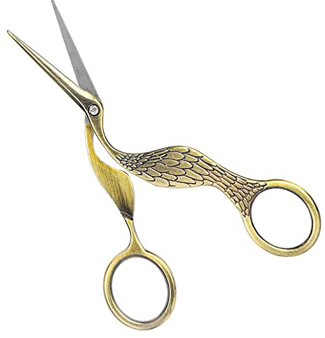 Bastelschere, Spitze, Vögel, Teeschere, Faden, Retro-Schere, Stickerei, Garnschnitt, Vintage-Schere (Bronze)