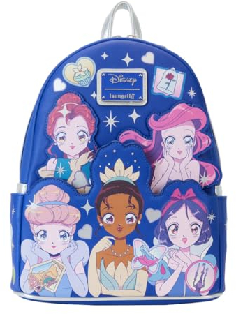 Loungefly Rucksäcke Disney Princess Manga Style Mini Rucksack Blau, blau, One size
