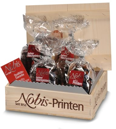 Nobis Printen - Export-Kiste Weich 800g, Aachener Printen in edler Holzkiste, köstliche Weichprinten von Nobis aus Aachen