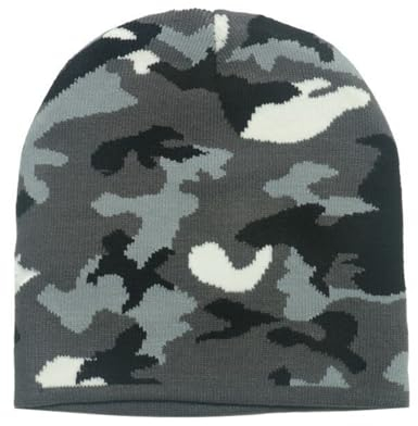 Mütze Mit Camouflage Muster Herren Winter Outdoor Casual Pullover Hut Warm Fashion Camouflage Hut Wollmütze Mit Ohrenklappen Slouch Longbeanie, Unisex (GY2, M)