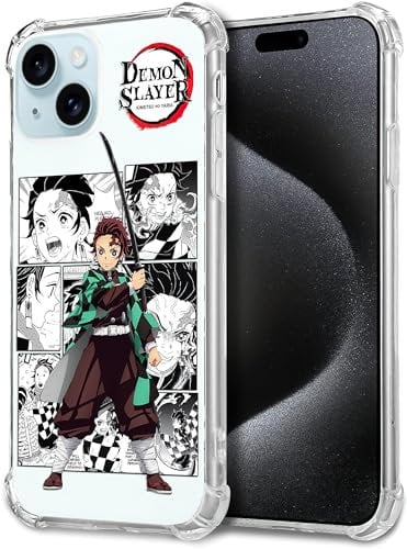 Anime Pattern Designed for iPhone 14 Clear Case, Anime Manga Transparent Case Compatible with iPhone 14, Soft Silicone Anti-Scratch Shockproof Four Corner Airbag Protection Phone Case 6.1 inch