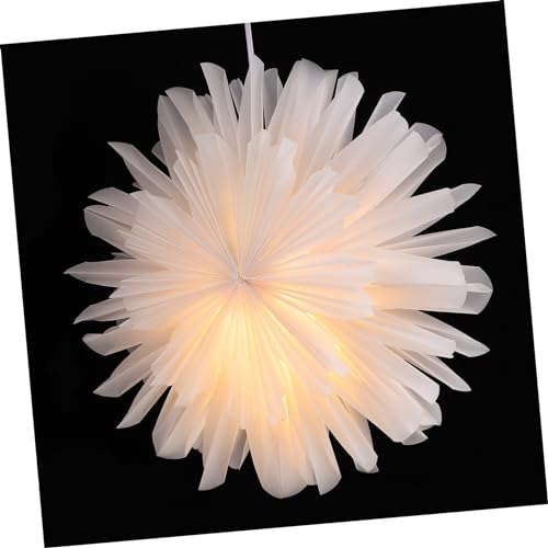 HOMSFOU Papierblume Deckenleuchte Zweilagiger Blumen Kronleuchter Für Schlafzimmer Wohnzimmer Esszimmer Hausdekoration