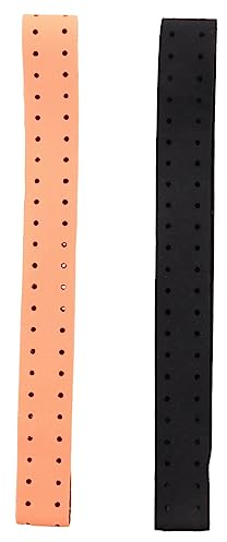 Fivetwofive 2 Stück -Armband für Herzfrequenzmesser, verstellbar und atmungsaktiv, weiches Armband für Herzfrequenzmesser – (Schwarz + Orange),