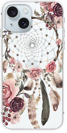 Fancy Case FancyCase Schutzhülle für iPhone 15, 15,5 cm (6,1 Zoll), Traumfänger-Muster, flexibel, TPU, transparent, Traumfänger FC-87710