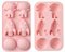 UR URLIFEHALL 2 Pcs Universe Theme Silicone Moulds Reusable Astronaut Rocket Hemisphere Fondant Moulds for Baby Shower Cupcake Candy Crafts