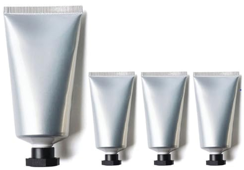 Aspire Lot de 4 tubes cosmétiques souples en aluminium givré de 50 ml avec emballage de crème Twist Cap