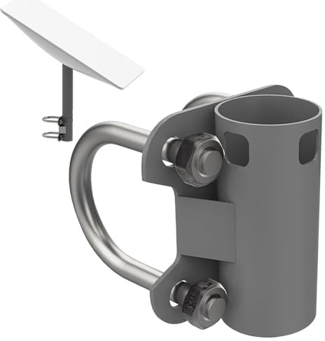 Antenna Mounting Bracket U Shape, 30mm to 50mm Adjustable Aerial Mast Pipe Clamp, Antenna Mast Clamp Bracket Pipe Mounting Adapter for Dish Antennas