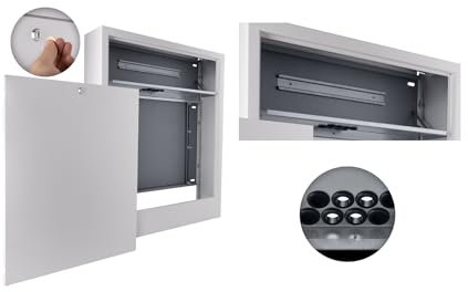 Verteilerschrank Aufputz mit Steuerleiste Hutschiene für die Fußbodenheizung (615mm (bis 8 Heizkreise))