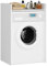 BDW Armoire de Machine à Laver 97,5 x 64 x 50 cm, Pour Machine à Laver et Sèche-Linge, Meuble de Salle de Bain (Blanc)